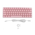 Pikkukuva 1 / 8: Vaaleanpunainen 64 näppäimen mekaaninen näppäimistö 5V DC tukee langatonta 2.4G Bluetooth 3.0 5.0 Type C langallista pelihiirtä Windows Red Switchille