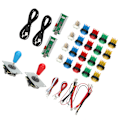 Miniatyrbild 3 av 8: Game Rocker DIY-tillbehör Ljusknapp för Win10 / Win8 / Win7 / Vista / XP / 2000 / 98 (Dubbel DIY Fighting Game Färgglad)