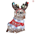 Miniatyrbild 1 av 4: Juldekorationer Utomhus Lysande Djur, hund, rådjur, jultomte utomhus D