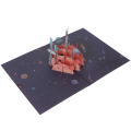 Pikkukuva 6 / 8: 3D-syntymäpäiväkortti Spaceman-tyylinen hienot yksityiskohdat Paksu paperi ponnahtaa esiin syntymäpäiväkortti kirjekuorella lasten ystäville