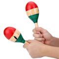 Miniatyrbilde 4 av 5: Fargerik Tremaracas Percussion Instrument med Salsa-rytme for Fester og Spill