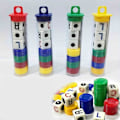 Miniatyrbillede 5 af 5: L C R Left Center Right Terningespil L R C Etui m/ Chips & Terninger Brætspil Legetøj, 100% Ny gul