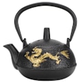 Miniatyrbillede 1 af 8: Jern tekande 0,3 L te-kedel med si Guld Dragemønster Desktop Ornamenter Simulering japansk stil