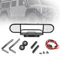 Pikkukuva 4 / 8: Metallinen etupuskuri Land Rover Defender SCX10 D90 D110 1/10 RC Automalli Lelutarvikkeetmusta