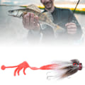 Miniatyrbillede 5 af 8: Simuleret museform harpiks fiske lokke blød agn tackle med dobbelt trekrog hvid