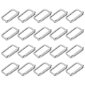 Miniatyrbillede 5 af 8: 20 stk metal rektangeljustering Holdbar falmefri udsøgt bred anvendelse metalspænde til tøj rygsæk bælte4x38x20mm