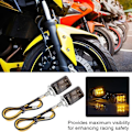 Miniatyrbild 2 av 5: 4 st Universal Motorcykel Mini LED Blinkers Auto Tillbehör, Svart,