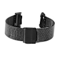 Miniatyrbillede 7 af 8: Ur Metal Mesh Band Smartwatch Justerbar Rustfrit Stålarmbånd Udskiftningsrem til Fitbit Sort