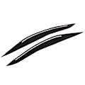 Pikkukuva 4 / 8: Headlight Eyebrow Cover Black Eye Lid Decoration Trim Replacement for 5 Series F10 2014‑2016