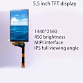 Miniatyrbillede 2 af 5: 5,5 tommer 2k LCD-skærm Fjern Baggrundsbelysning 3D-printerdel til Sharp Ls055r1sx04