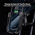 Miniatyrbild 5 av 5: Trådlös billaddare, 10W Qi induktionsladdning för Galaxy S10 S9 S8 S8+ S7 Edge, standardladdning för iPhone XS XR XS Max X 8 P, silver