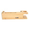Miniatyrbilde 6 av 8: Bambus Ladestasjon Holder Bærbar Skrivebordslader Organizer for iOS Watch Mobiltelefon