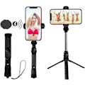 Pikkukuva 1 / 5: Bluetooth Selfie-tikku Tripod langattomalla kaukosäätimellä, sopii Selfie-videoiden live-tallennukseen