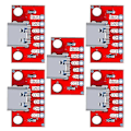 Miniatyrbillede 1 af 5: 5 STK./Lot USB Type-C Breakout Board Seriel Basic Breakout Hun-stik Type PCB Konverter Board-B13