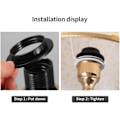 Miniatyrbilde 5 av 5: 10 stk. Lampeskjerm Reduksjonsring E27 Konverter for Lampeholder Vri Plast Lampeskjerm Monteringsskive Adapter Ring A Svart