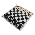 Miniatyrbilde 8 av 8: Portable Plastic International Chess Medieval Entertainment Board Game Set Black & White