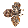 Miniatyrbilde 4 av 8: Brosje smykker Retro Bee Form Legering Attraktiv dekorativ Rhinestones Pin Ornament for Coat Dress Coffee