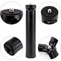 Miniatyrbillede 4 af 5: Smartphone Tripod Aluminiumlegering Mini Tripod med 1/4 Skruegevind til Digitalkamera Telefon Gimbal Stabilisator Sort
