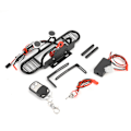 Miniatyrbilde 2 av 8: RC Front Bumper med 2 runde LED og Winch fjernkontroll for Traxxax TRX‑4 1/10 Crawler Car