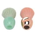 Miniatyrbillede 7 af 8: 2 stk håndholdt makeup børste Blødt blødt hår Kosmetisk skønhedsbørste til løs pulverblusher Rose Gold Lysegrøn