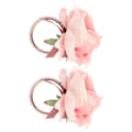 Miniatyrbilde 4 av 8: 2 stk Jernserviettspenne Simulering Blomster kunstig perleserviettring for Hotel FestivalPink