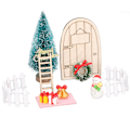 Miniatyrbillede 3 af 8: Dukkehus juledekoration 1:12 miniature scene levende form udsøgt design dukkehus tilbehør