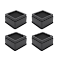 Miniatyrbillede 1 af 8: 4 stk. rektangulære sofa-højde puder sort mat PP plast møbeltilbehør 2in