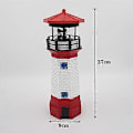 Miniatyrbild 2 av 3: Soldriven Fyr Nautisk Scenisk Cape Hatteras Fyr Staty LED Roterande Fyr