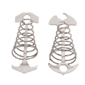 Miniatyrbillede 8 af 8: 2 stk. Anti-Trip Deck Tie Down Anchor Fish Bone Shape Vindreb Strammer Spænder med Fjeder til Udendørs Camping