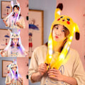 Miniatyrbillede 2 af 5: Sød Kanin Pikachu Plys Hat - Lysende Hat til Baby Børn (60cm) B