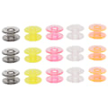 Miniatyrbillede 2 af 8: 150 stk. farverige spoler i assorterede farver - Transparente, holdbare symaskinespoler i plast til maskinarbejde