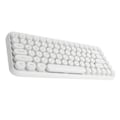 Pikkukuva 4 / 8: Ajazz Langaton Näppäimistö Bluetooth 84 Näppäimet Retro Pyöreä Näppäimistö Pelitoimistotarvikkeet 308IIvory White