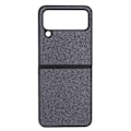Pikkukuva 1 / 8: Kiiltävä phone case mokkanahkavuori ABS naarmuuntumaton taitettava näyttö phone case Samsung Galaxy Z FLIP 4 mustalle