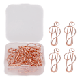 Miniatyrbild 1 av 8: 20 st formade pappersklämmor roséguld musikaliska teckenform effektiv fixering järnmaterial kontorsklipp för klippböcker