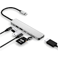 Pikkukuva 1 / 5: USB C -keskitinsovitin MacBook Air/Pro - 4K 60Hz HDMI, mukana dongle