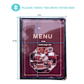 Pikkukuva 4 / 5: Menu Wrap4 Sivua 8 Näkymää Läpinäkyvä Ravintolan Ruokalista Kansi Menu Wrap