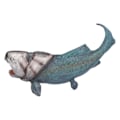 Miniatyrbillede 7 af 8: Simuleret falsk fiskemodel kunstig naturtro Jurassic periode Zhengs fiskemodel til børnBlå