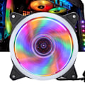 Pikkukuva 5 / 8: RGB-tuuletin, monivärinen kotelotuuletin, pöytätietokoneen CPU-jäähdytys, Aurora Silent 12 cm (Aurora Double Aperture -moniväriset valot, pakkausruuvit)