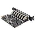 Miniatyrbilde 5 av 8: 7-porter PCIE-utvidelseskort 7-porter USB 3.2 GEN1 5Gbps Høyhastighets overføring Stabil strøm USB 3.2 GEN1 frontutvidelseskort