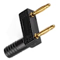Miniatyrbillede 5 af 8: 10 STK U52 2 mm Bananstik Dobbeltrækket kortslutningsstik DIY-kabelstik 10 mm Mellemrum Sort