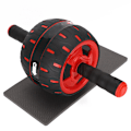 Miniatyrbillede 2 af 8: Mave Fitness Rulle Husholdnings Slidstærk Mave Øvelse Udstyr Værktøj (Rød)