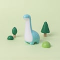 Miniatyrbild 2 av 5: Portabel Uppladdningsbar Blå Dinosaurie Nattlampa för Barn - Söt och Dekorativ Barnrumslampa för Pojkar och Flickor