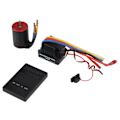 Miniatyrbillede 6 af 8: 60A børsteløs ESC med programmeringskort 2300kv børsteløs motor med 4 mm bananplugbøjle til 1/10 1/8 RC bil lastbil