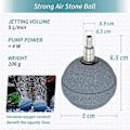 Miniatyrbilde 2 av 5: Akvarium 5cm Luftstein Ball Boble Diffuser Utløserverktøy for Luftpumper Akvarier Bøtter Dammer og DWC Reservoarer, 2 Pakning