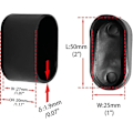 Miniatyrbild 2 av 4: Förpackning med 8 Ovala Mjuka PVC Stolsbensskydd 25 X 50 Mm (1\" X 2\"), Svart