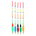 Pikkukuva 1 / 8: 5kpl Monivärinen Balsa-puukalastus kelluva Bobber Bite Indicator -kalastusvälineet (3+2g)