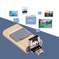 Miniatyrbilde 5 av 8: 128G bærbar tre-i-ett mini U-disk med stor kapasitet USB-flash-stasjon for Apple-grensesnitt