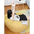 Pikkukuva 5 / 5: Erittäin suuri säkkituoli sohvanpäällinen aikuisille ja lapsille - Sisäkäyttöön tarkoitettu Lazy Lounger ruskea 90*110cm
