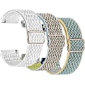 Miniatyrbilde 1 av 3: 3-bølget nylon integrert rem (hvit, blå, kamel), egnet for Apple Watch 42/44/45/49mm rem, utskiftbar rem