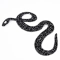 Miniatyrbild 2 av 8: SnakE-formade strass Trim Band Mesh Wrap Roll DIY Klädtillbehör Applikation (svart)